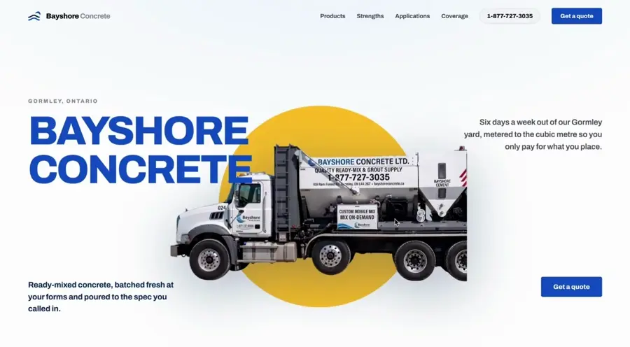 Concrete & masonry website design