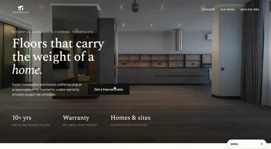 Flooring & interiors website design
