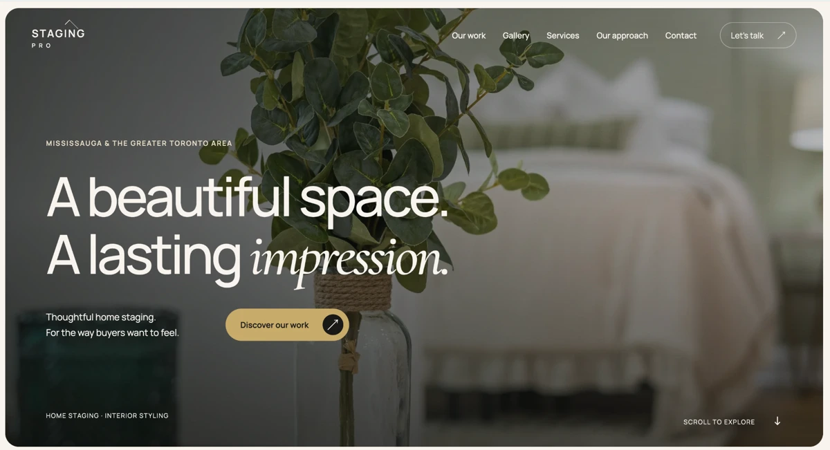 Home staging website design